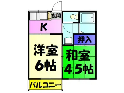 メゾンHAGIWARA(2K/2階)の間取り写真