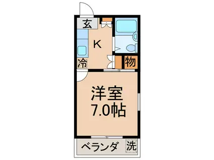 宮脇第11マンション(1K/2階)の間取り写真