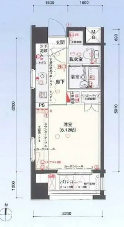 バージュアル武蔵小杉 4階階 間取り