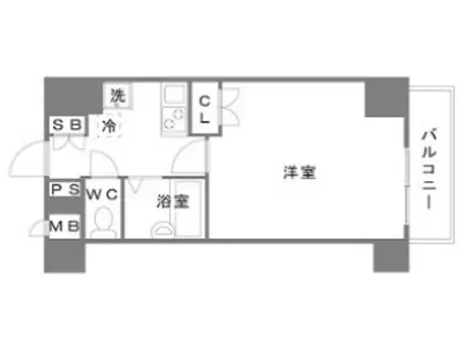 ヴェルト笹塚ツインI棟(1K/7階)の間取り写真