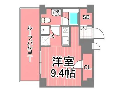 ショウケンレジデンス横浜生麦ツー(ワンルーム/6階)の間取り写真