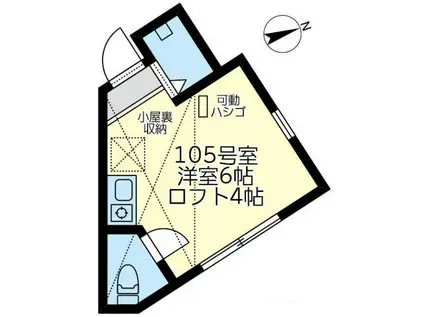 ユナイト横浜ジュセリーノ(ワンルーム/1階)の間取り写真