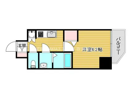 プレサンス心斎橋クオーレ(1K/12階)の間取り写真