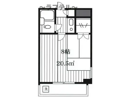 マンションスカイヒル(1K/3階)の間取り写真