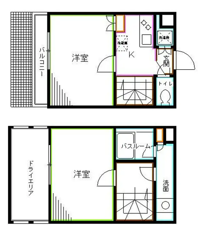 ルーブル荻窪伍番館 1階階 間取り