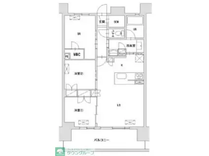 八王子レジデンス(2SLDK/6階)の間取り写真