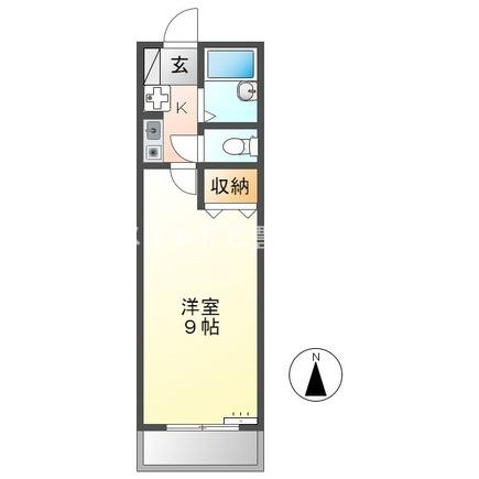 コーポカワムラ(1K/2階)の間取り写真