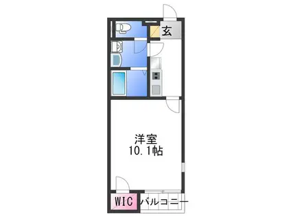 レオネクスト加納(1K/1階)の間取り写真