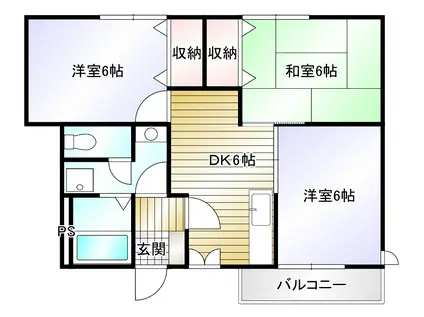 ファミリースポット(3DK/1階)の間取り写真
