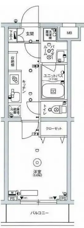 スカイコートパレス千川 1階階 間取り