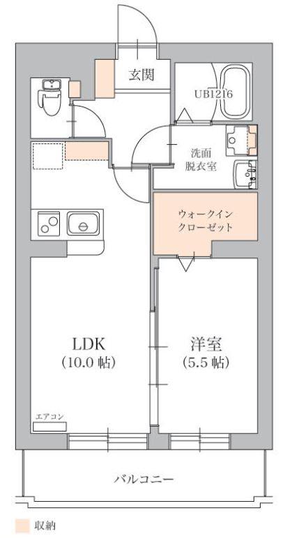 SAGITTARIUS(1LDK/3階)の間取り写真