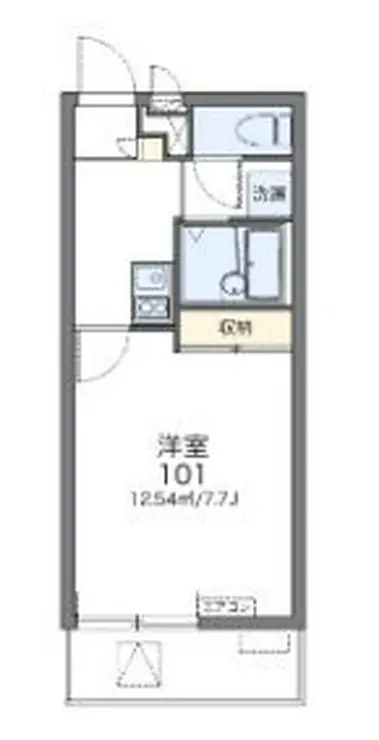 レオパレスルナ ルミエール与野 1階階 間取り