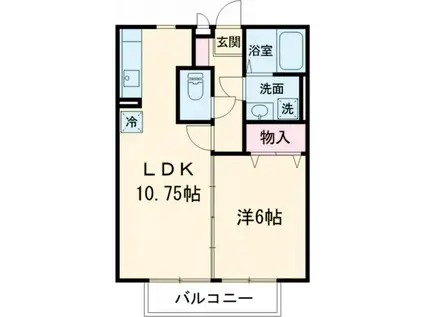 プレミール(1LDK/2階)の間取り写真