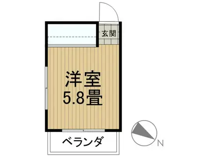 アミンズ聖蹟桜ヶ丘(ワンルーム/2階)の間取り写真