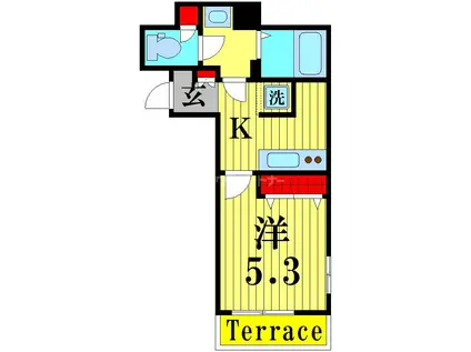 FORTUNA EM(1K/1階)の間取り写真