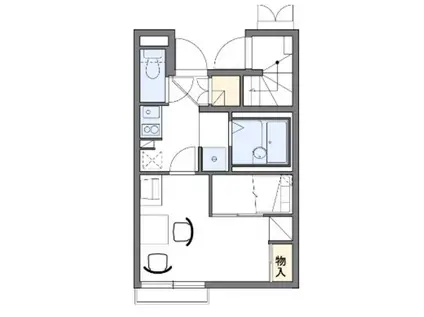 レオパレスサニースペランツィア(1K/1階)の間取り写真