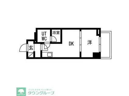 TRADIS錦糸町(1DK/5階)の間取り写真