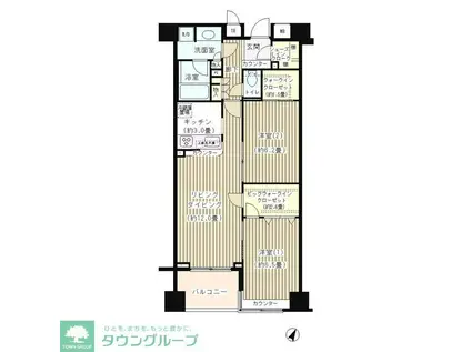 KDXレジデンス日本橋水天宮(2LDK/2階)の間取り写真