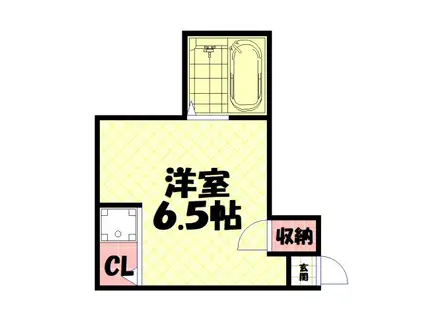 グランドキャナル新町(ワンルーム/5階)の間取り写真