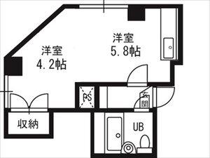 メゾン札幌N26W5(1DK/3階)の間取り写真