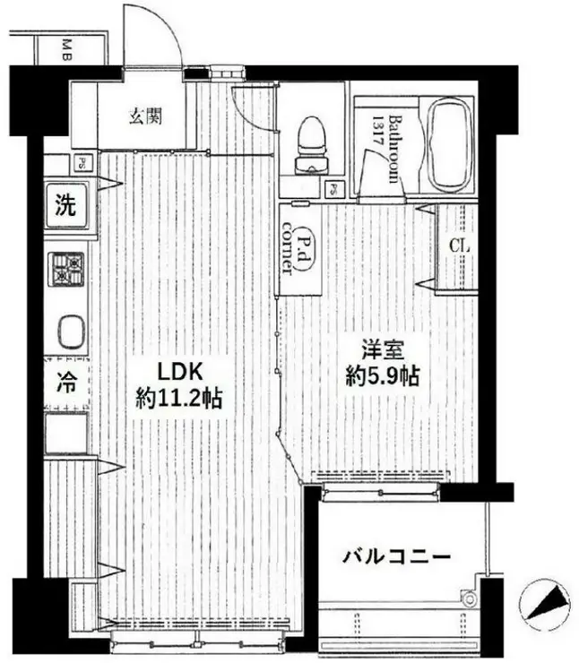 アクシア池袋 3階階 間取り