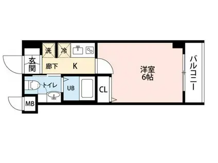 TM美園(1K/2階)の間取り写真