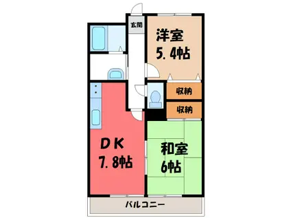 GS・I・Nビル(2DK/1階)の間取り写真