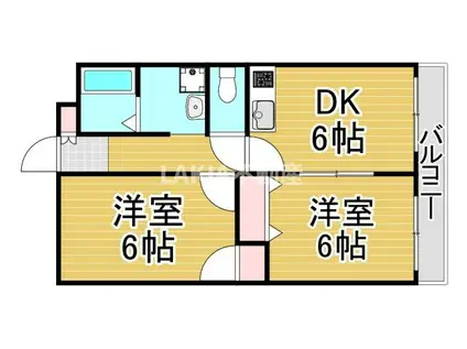 泰平第一ビル(2DK/7階)の間取り写真
