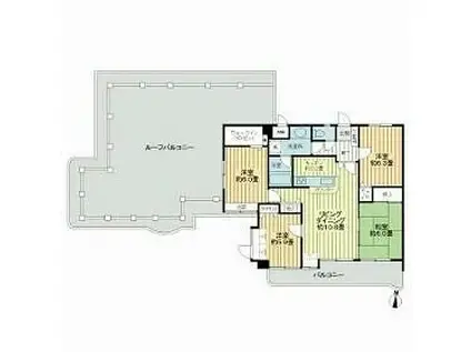 ライオンズマンション城野駅前(4LDK/6階)の間取り写真