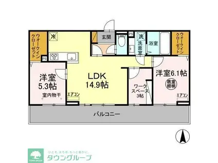 グランパルク A(2SLDK/2階)の間取り写真