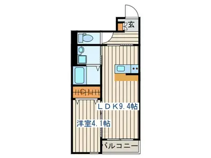 オリーブ3番館(1LDK/1階)の間取り写真