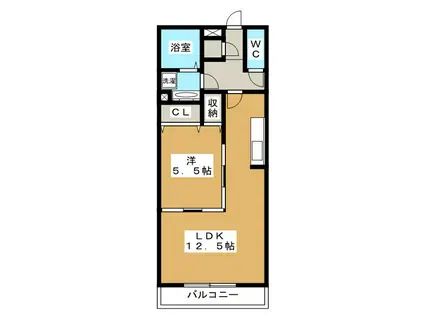 AVANCERAKANE(1LDK/1階)の間取り写真