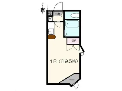 プランドビル八幡II(ワンルーム/2階)の間取り写真