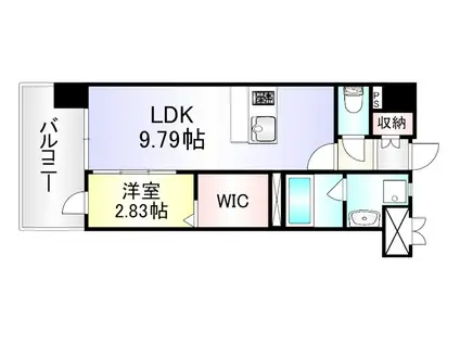 プレジデンスざ・さくら通(1LDK/12階)の間取り写真