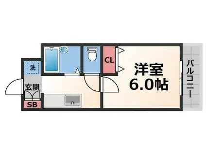 ジュネスチャイムパートII(1K/2階)の間取り写真