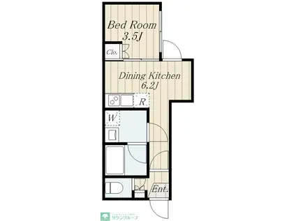 中野区南台2丁目計画(1DK/3階)の間取り写真