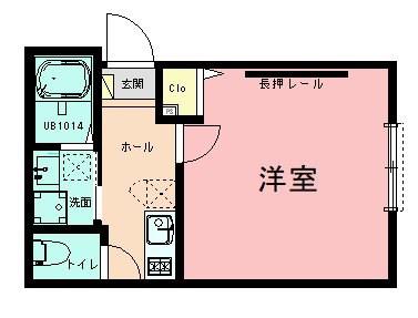 ハイズ湘南茅ケ崎(1K/1階)の間取り写真