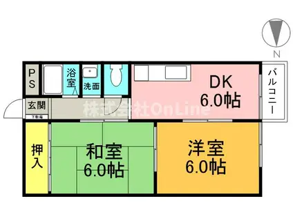 コーラルコープ森野(2DK/3階)の間取り写真
