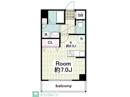 LOC S YOKOHAMA BAYSIDE(1K/5階)の間取り写真