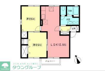グレイスI(2LDK/1階)の間取り写真