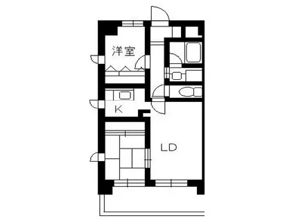 パークプラザ平野(2LDK/7階)の間取り写真