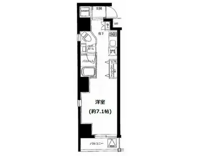 A.東十条(ワンルーム/3階)の間取り写真