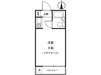 パークサイド善福寺(ワンルーム/1階)の間取り写真