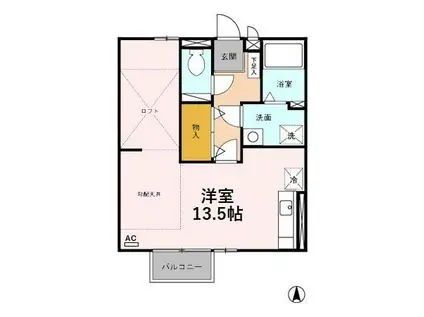 シャルマンドミール(ワンルーム/2階)の間取り写真