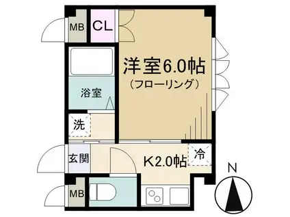 ラ・メゾン・ドゥ・ワセダ(1K/1階)の間取り写真