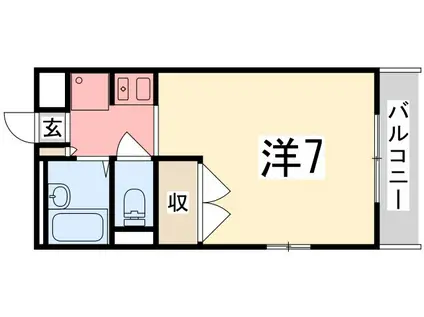 スマイル北条(ワンルーム/1階)の間取り写真