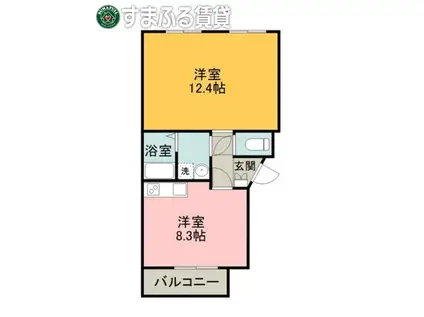 プレステージT(1LDK/2階)の間取り写真