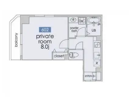 VILLE信濃町(1K/6階)の間取り写真