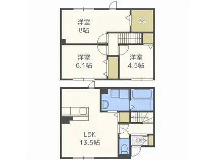 アル・ソーレ アラカン(3LDK/1階)の間取り写真