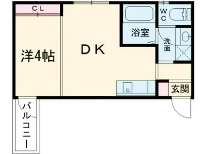 HALELEA(1LDK/2階)の間取り写真